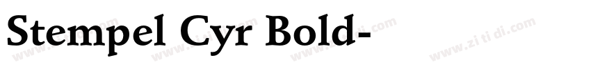 Stempel Cyr Bold字体转换